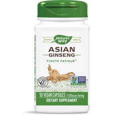 Nature's Way 然萃維 亞洲人蔘草本素食膠囊 560mg, 50 件, 1個