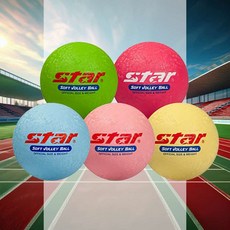 소프트 발리볼 공 4호 고탄성 연습용 선수용 체력증진 게임 유소년, 핑크