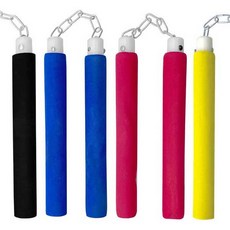 우드 쌍절곤 안전연습용 수련용 호신 격투기 태권도, 블루, 1개