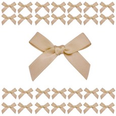 미니 완성리본 리본완제품 장식리본 4cm, 50개, 골드
