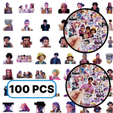 케이팝 데몬 헌터스 스티커 100종 세트 케데헌 굿즈, 100개, 혼합색상