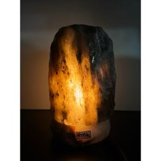 藍鹽燈 4.7kg 深藍夾晶化 金黃色燈光, 搭配開關電線