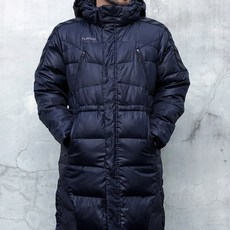 HUMMEL 長版前胸拉鍊設計羽絨外套 HM-6979