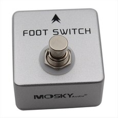 Mosky Foot Switch Lockable Effect 페달 탭 템포 스위치 페달 기타 싱글 탭 efect 페달 오디오 채널 선택기 스위치, 은