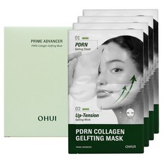 오휘 프라임 어드밴서 디에이징 피디알엔 PDRN 콜라겐 겔프팅 마스크, 1개, 4개입