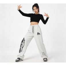 이지로지엑스 루즈핏 라인댄스바지 힙합 팬츠 스포츠댄스복하의 줌바댄스복 디디댄스 조거팬츠