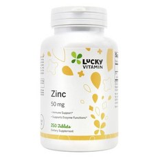 럭키비타민 - 아연 글루코네이트 (대용량) 50mg - 250정 LuckyVitamin - Zinc Gluconate (Value Size) 50 mg. - 250 Tablets, 1개
