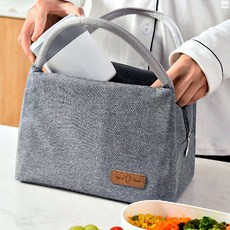 나들이 런치 지퍼혀가방 다용도 도시락가방 피크닉 1개, 그레이