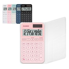 카시오 휴대용 미니 계산기 휴대용 케이스 포함 SL-310YC 10단 5가지 컬러, 네이비