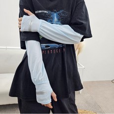 [완전 편한] 헐렁한 빅사이즈 여름 쿨토시 남여공용, 1개, 파스텔 블루