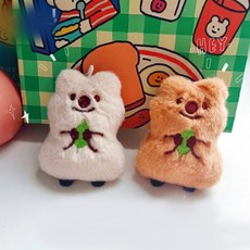 나뭇잎 쿼카 동물 인형 키체인 액세서리 소품 장식 가방 포인트 아이템