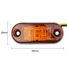10Pcs 앰버 2 Led 타원형 클리어런스 트레일러 조명 자동차 트럭 사이드 마커 테일 램프 12V 24V LED 액세, 01 빠른