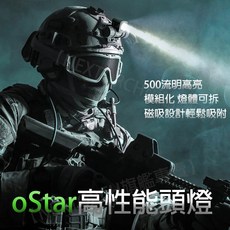 NEXTORCH oStar 模組化戰術頭盔燈 500流明 磁吸可拆卸 多功能適用, 1個
