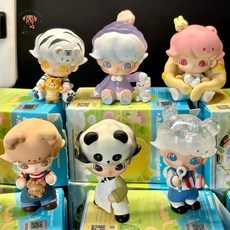 台灣新貨 動物王國系列盲盒DIMOO手辦公仔女 生禮物玩偶桌面擺件, 1個, 動物王國,確認款【小熊奶爸】拆盒拆袋