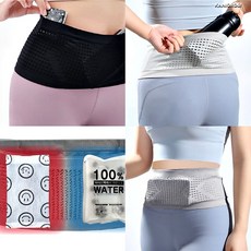 러닝 벨트 다용도 마라톤 장비 쿨팩 핫팩 보관 밴드 라이프 허리 포켓 가방, 블랙-S
