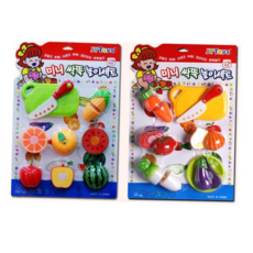요리놀이 미니싹뚝놀이세트 주방 엄마 요리 자르기 놀이유아, 과일, 과일