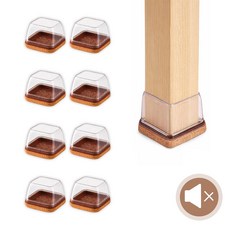 리플랜 미끄럼방지 의자 발커버, 8개, 브라운