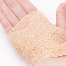 2.5cm 압박붕대 탄력밴드 스포츠밴드 테이핑 부상방지, 베이지, 베이지, 1개