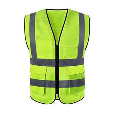 야광 조끼 초대형 의류 작업복 현장 형광, AK. 물고기 비늘망노란색 줄무늬가 있는 녹색 망사