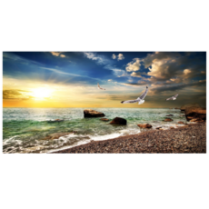 3D 보석십자수 대형 80x40 DIY 키트 취미용 선물용 다이아몬드페인팅 패브릭형, 1개, 해변가 바다