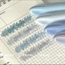 애교살펜슬 HEYEJET 심플한 그라데이션 컬러 시리즈 페인트 마커 문구 키 단어 하이라이터 펜 사랑스러운 스크랩북 세트당 4 개, [03] Blue, 없음, 3) Blue