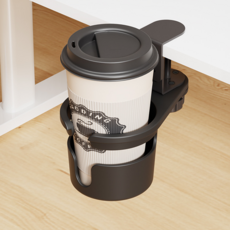 마코제이 360도 회전 컵홀더, 1개, 블랙