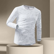 情侶款冰絲涼感速乾長袖上衣 運動排汗透氣迷彩T恤