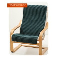 머스코 겨울용 단일 소파 방석 방수 방진 미끄럼방지 의자커버, 1개, 스트라이프 벨벳 그린