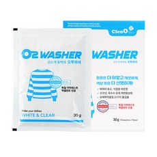 옷 얼룩 찌든때 제거 산소계표백제 오투와셔 분말형, 1개, 30g