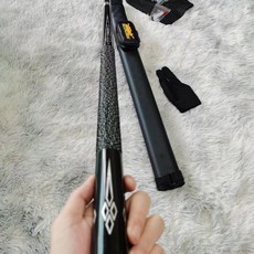 美洲豹撞球桿 中式黑八球桿 美式九球桿 碳素纖維綫把 黑科技斯諾剋小頭桿 黑八九球大頭桿, 球桿1/2兩節整體+桿盒,線把款  中頭11.5mm, 1個