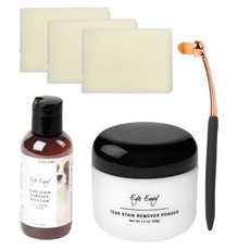 Eye Envy 淚痕清潔套組 貓狗祛淚痕清潔組 (含清潔液、粉末、化妝棉片) 台灣代理現貨, 1套, 4 fl.oz. (118ml)