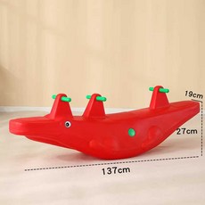 유아 3인용 2인용 플라스틱 시소 실내 야외 놀이 흔들, 1개, 3인용시소/레드/아웃도어내구성