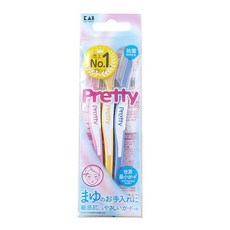 카이 프리티 눈썹칼 3개입 6개입 눈썹정리기 일본수입, 3색, 3개