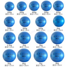 台灣出貨 附發票 中小学训练铺助标枪投掷球实心球200g6KG充气橡胶铅球中考软式 樂購, 1個, 200g