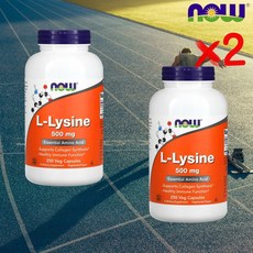 나우푸드 리신 Lysine L 라이신 엘리신 500mg 250캡슐 아미노산 2개, 250정