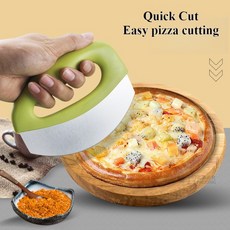 보호 커버가있는 1PC 스테인레스 스틸 피자 커터 피자 커터 다목적 커터 피자 액세서리 주방 악세사리, 01 yellow