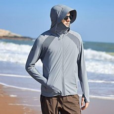 透氣輕薄款彈力男防曬衣戶外登山防曬服防紫外線騎車釣魚遮陽外套 副廠商品