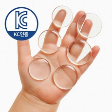 지니밸리 방문 문콕방지 문 쾅 방지 도어쿠션, 6개, 동그라미 투명