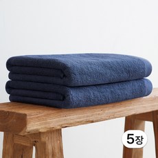쉬라즈리빙 더소프트 바스타월 450g 30수 면사, 5개, 네이비