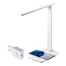 제노브 고속무선충전 LED 스탠드 어댑터 SET, 화이트