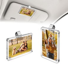 KZQTBXMP 선바이저용 화이트 자동차 그림 홀더 자동차 대시보드 및 거울용 마그네틱 아크릴 사진 클립 차량용 작은 그림 프레임 - 운전자 남성 여성 남자 친구 또는, KZQTBXMP 선바이저용 화이트 자동차 그림 홀더,