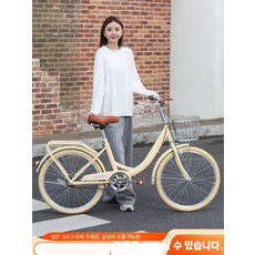 클래식 여성용 녹색 마실 낮은 자전거 장바구니 생활자전거, 1개, 1cm, 그레이 공기주입 단속 패션 24인치 단속