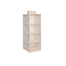 옷장 행거 걸이형 4단 부직포 정리함 수납선반 베이지 reo+895xi