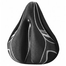 벨노아 더 두꺼워진 실리콘 젤 자전거 안장 커버, 1개, 블랙