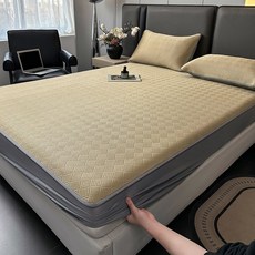 蝦米寢具 涼感紗冰絲涼蓆, 明灰【床包高度35公分】,雙人加大6尺三件組