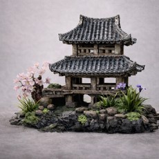 데이루프 벚꽃사원 어항장식, 1개