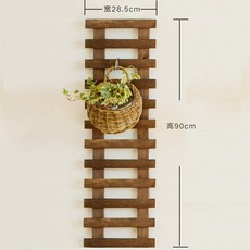 防腐實木掛墻花架, 1個, 碳化色90cm,中等