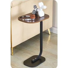 이동식 침대 거실 미니 틈새 높은 협탁 테이블, 1개, 월넛, 고객직접설치