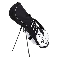 더메이크 에센셜 골프백 남성 여성 경량 스탠드백 캐디백, 블랙&화이트