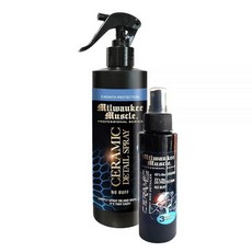 Milwaukee Muscle 세라믹 오토바이 바이크 왁스 스프레이 - 400ml(16온스) & 118ml(4액량 온스) 여행용 왁스 미친 광택 버프 없음 긁힘 및 흠집으